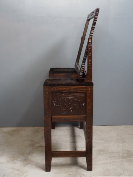 とこ 軽井沢彫 鏡台&スツール セット 桜 さくら彫刻 ドレッサー 化粧 とこ 軽井沢彫 鏡台&スツール セット 桜 さくら彫刻 ドレッサー 化粧