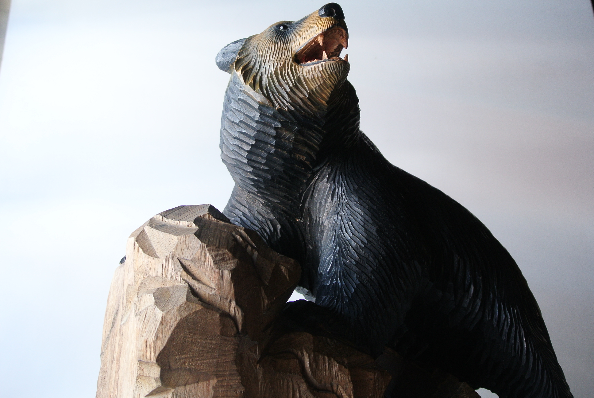 マ*ー様 北雪作 茂木多喜治 木彫り熊 北海道 八雲 骨董品 茂木多喜治