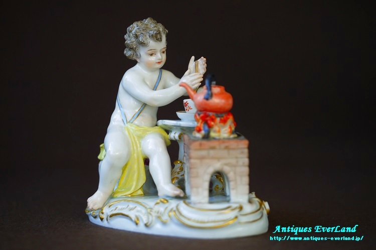 マイセン 四大元素 火 チョコレートメイキング 陶人形