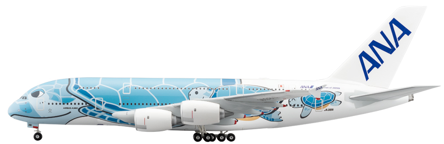 NH20162 1：200 A380 JA381A FLYING HONU ANAブルー完成品（WiFi