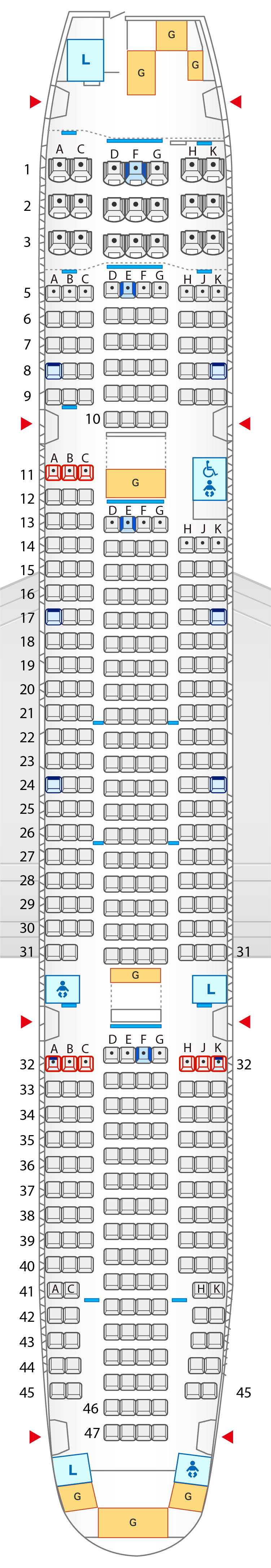 ボーイング777-200（772）|機種・シートマップ（座席）|国内線|ANA