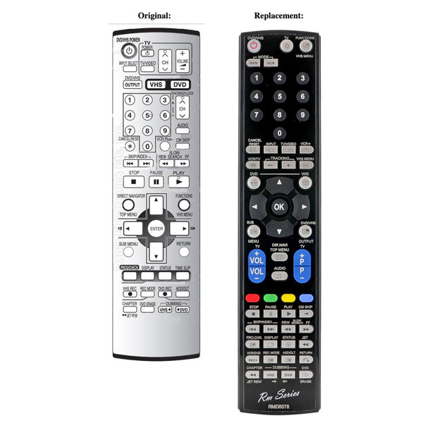 Anderic EUR7721X10 DVDR / VCR Combo Remote Control for Panasonic - RMD
