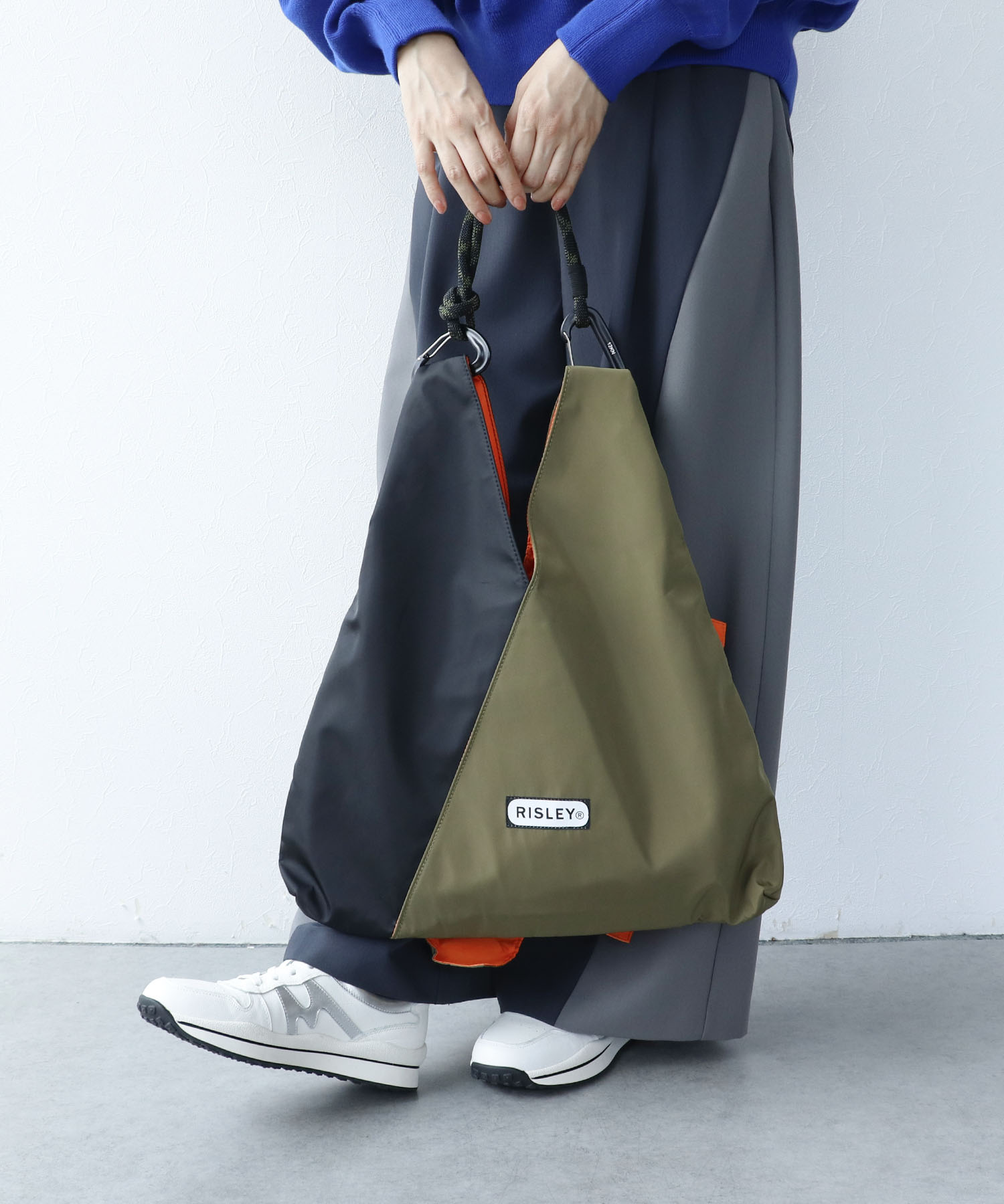 RISLEY×OUTDOOR PRODUCTS バイカラートライアングルフリルバッグ | AND