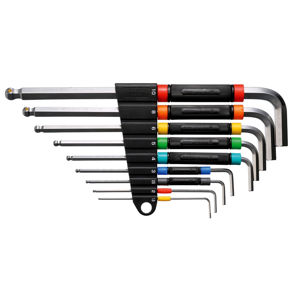 廃盤商品】スピードハンドル ボールポイントレンチ 9本組 | ANEX