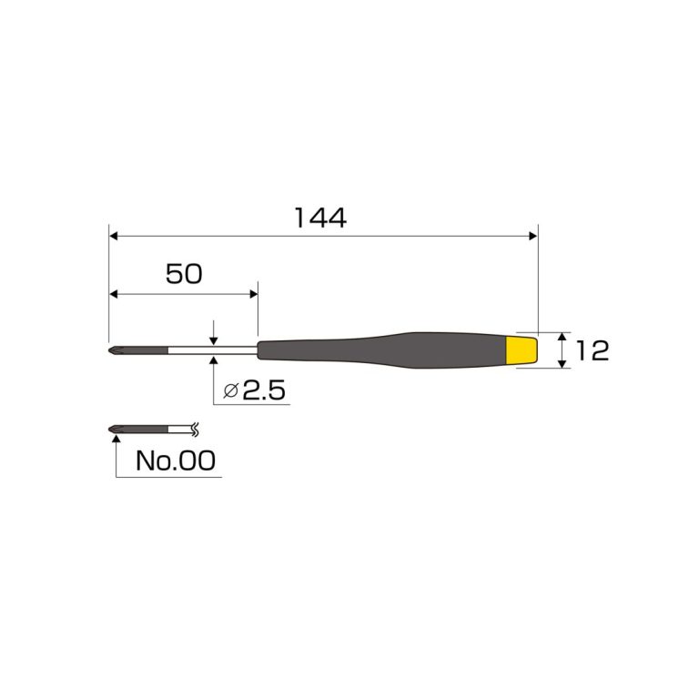 ESD精密ドライバー ＋00×50 | ANEXブランドのドライバー・工具メーカー
