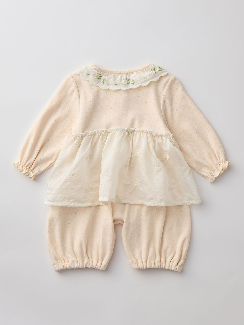 Little s.t. by s.t.closet】すずらん刺繍カバーオール | ロンパース