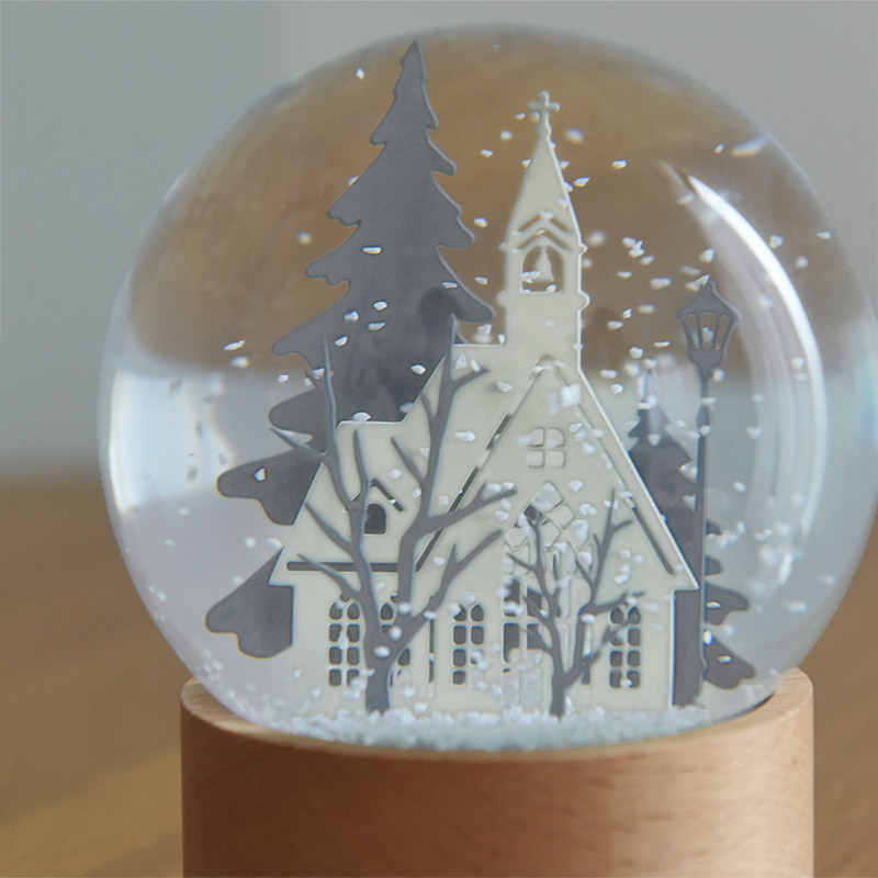 クリスマス インテリアに馴染む スノードーム ノエルの街【送料無料