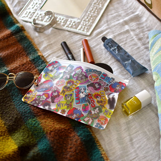 SK∞ エスケーエイト｜クリアポーチ（ステッカー総柄）