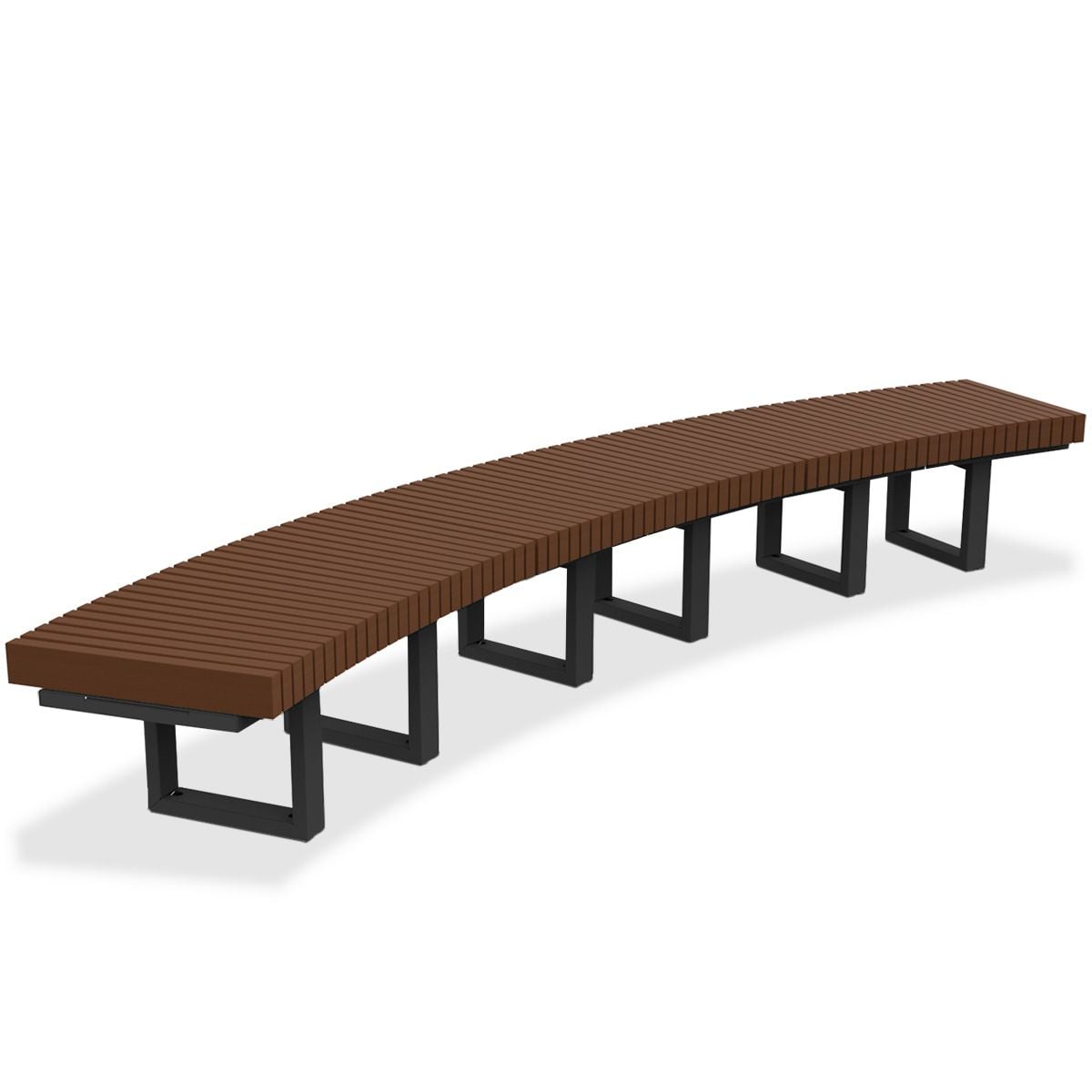 Anova Infinity 2' Curved 1230 Recycled Plastic Flat Bench, Powder