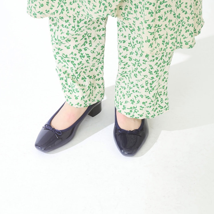 レイン対応】防水 3.5cmヒール リボンバレエシューズ MONA TEMP