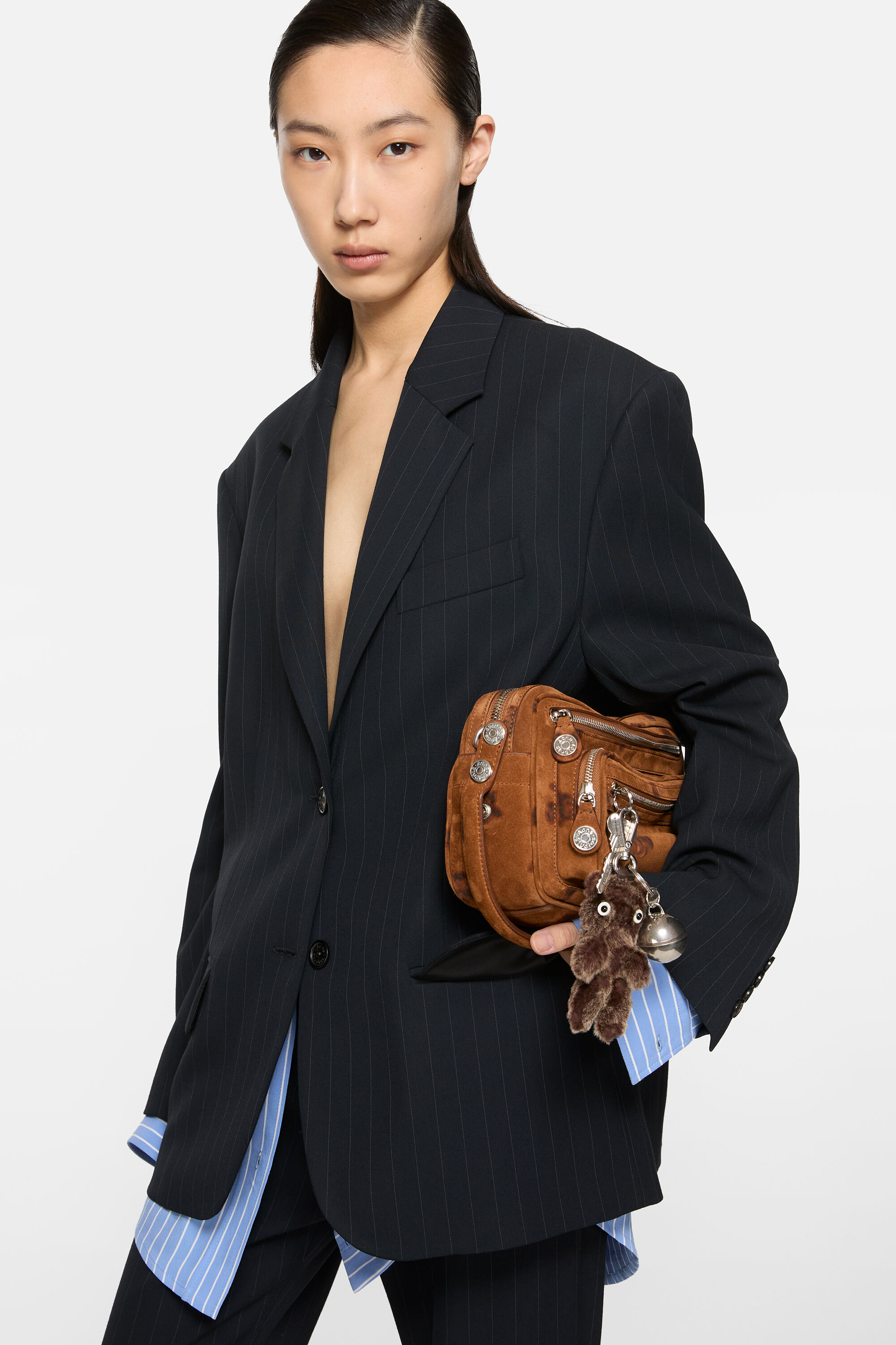 Acne Studios - Teddy bear keyring - Chocolate brown