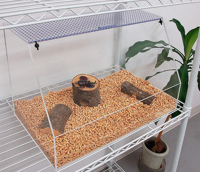 新品未使用】爬虫類ケージ ゲージ アクリル マグネット スライド式