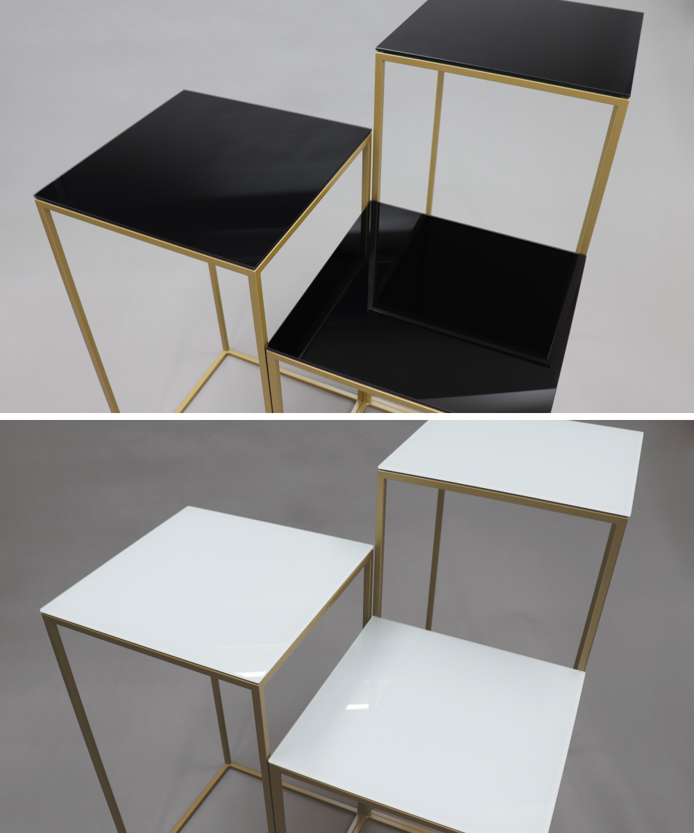 ポイントシェルフ ゴールド｜テーブル・展示台 レンタルならアディス