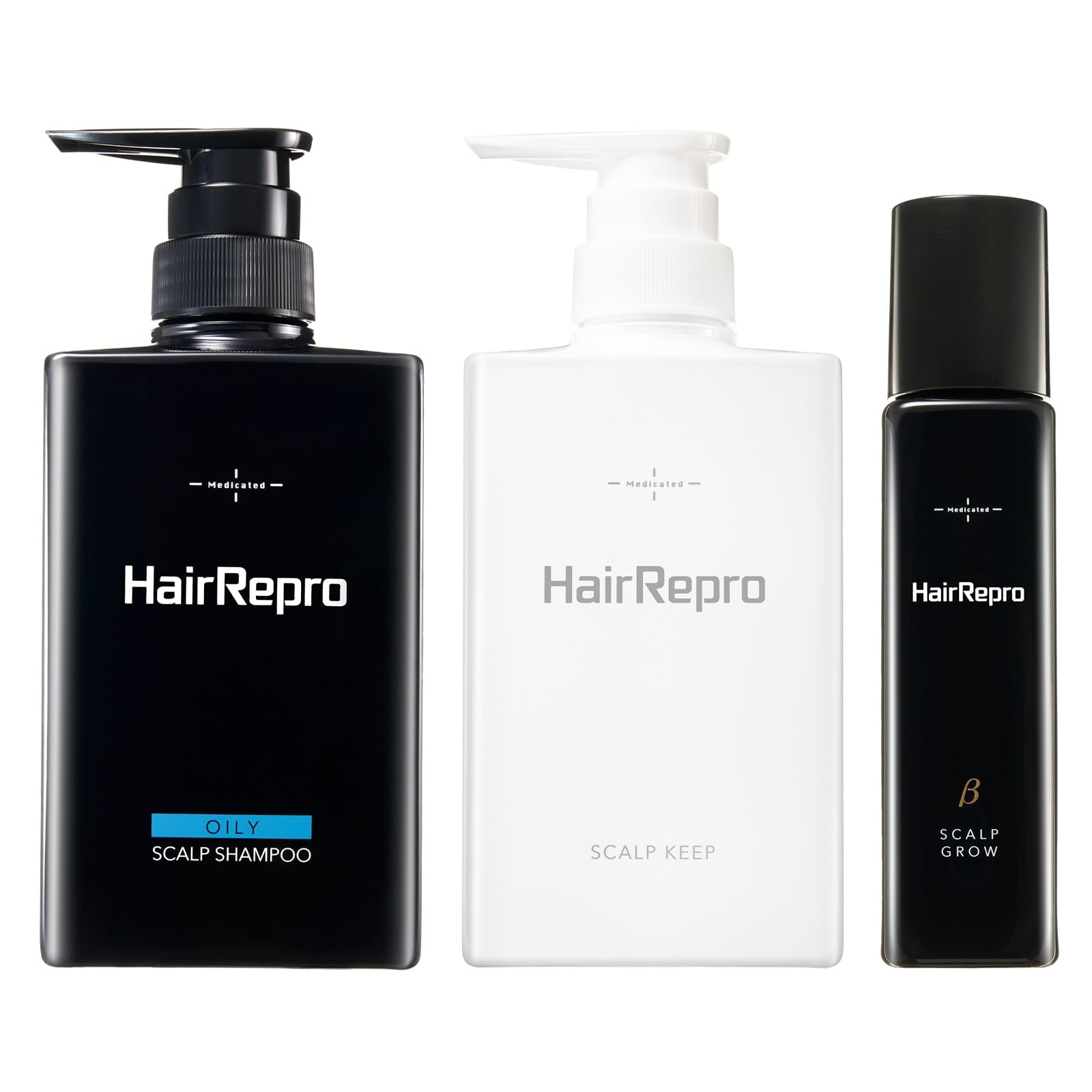 ヘアリプロ 薬用スカルプシャンプー＆コンディショナー&グロウ β 3点