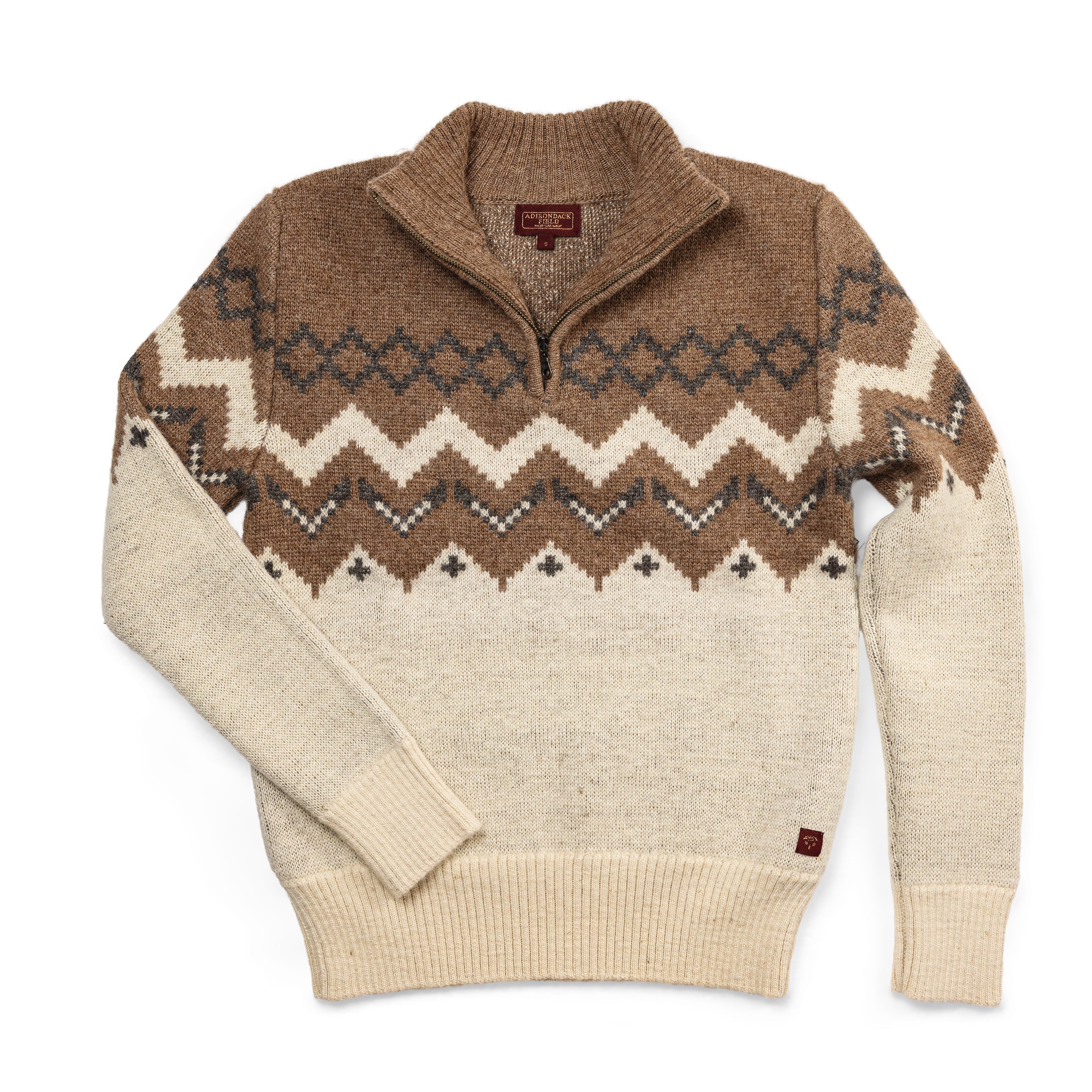 Wadhams Quarter Zip Sweater (Brown) – Adirondack Field