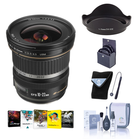 Canon EF-S 10-22mm f/3.5-4.5 USM Lens with Free Accessories Kit