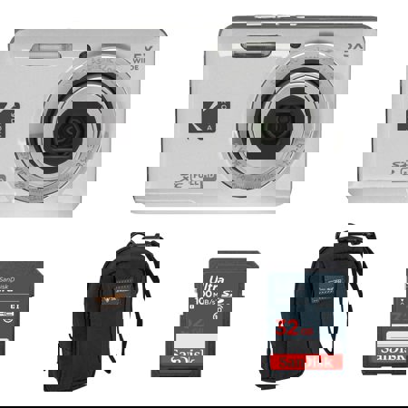 Kodak PIXPRO FZ55 Friendly Zoom Digital Camera, Silver With SD