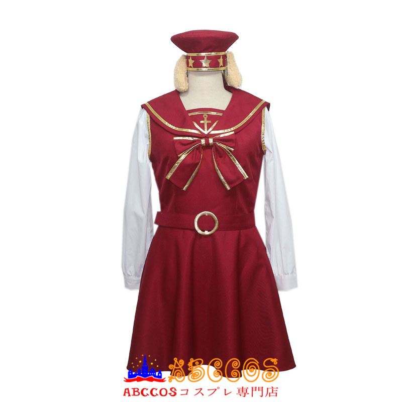 ダッフィー シェリーメイ 耳尻尾付き レッド コスプレ衣装 abccos製