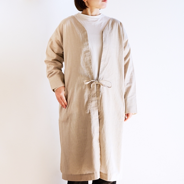 AKOMEYA TOKYO/ kapoc コットンリネン割烹着 ベージュ(ベージュ): 台所