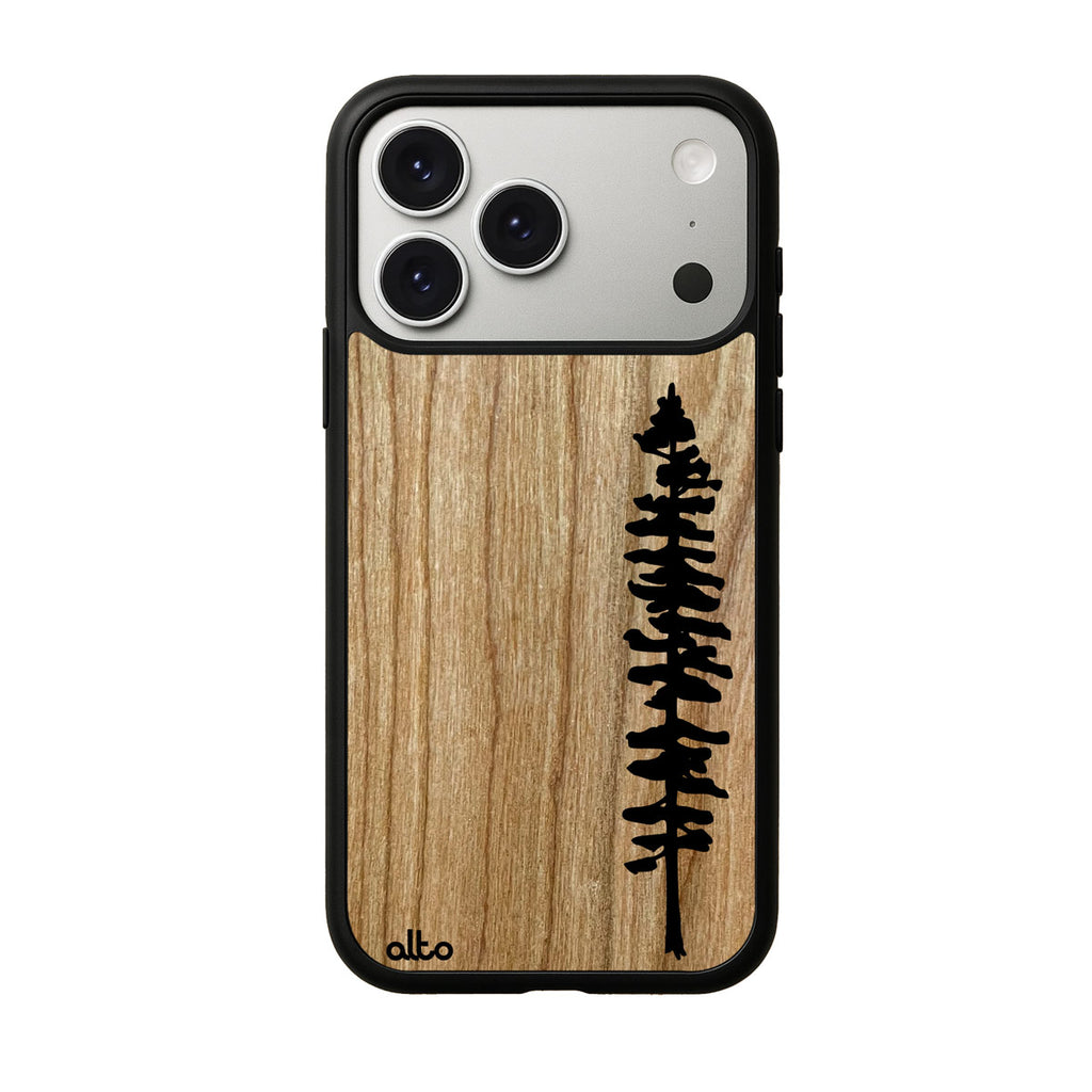 Apple iPhone 17, 16, 15 Wooden Case - Sitka Design | Cherry Wood