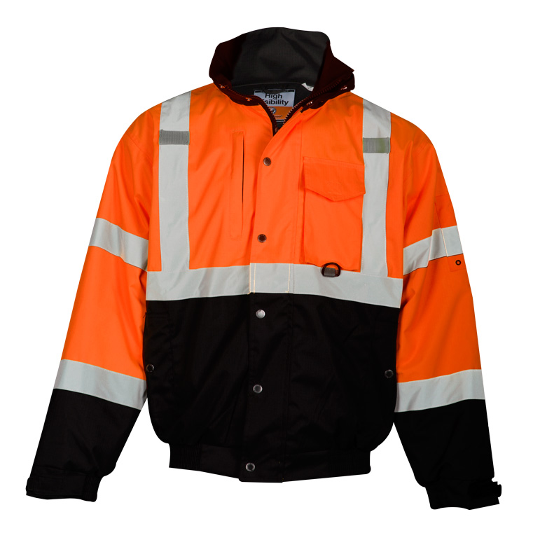 Orange Ripstop Fleece Lined Bomber Jacket | JS131-MD, JS131-LG