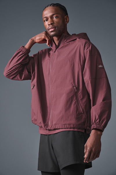 Vantage Nylon Ripstop Track Jacket - Burgundy Truffle | ALO
