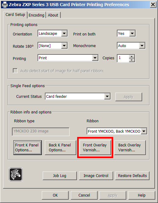 How to use a YMCKOO Ribbon on a ZXP 3 ID card printer from