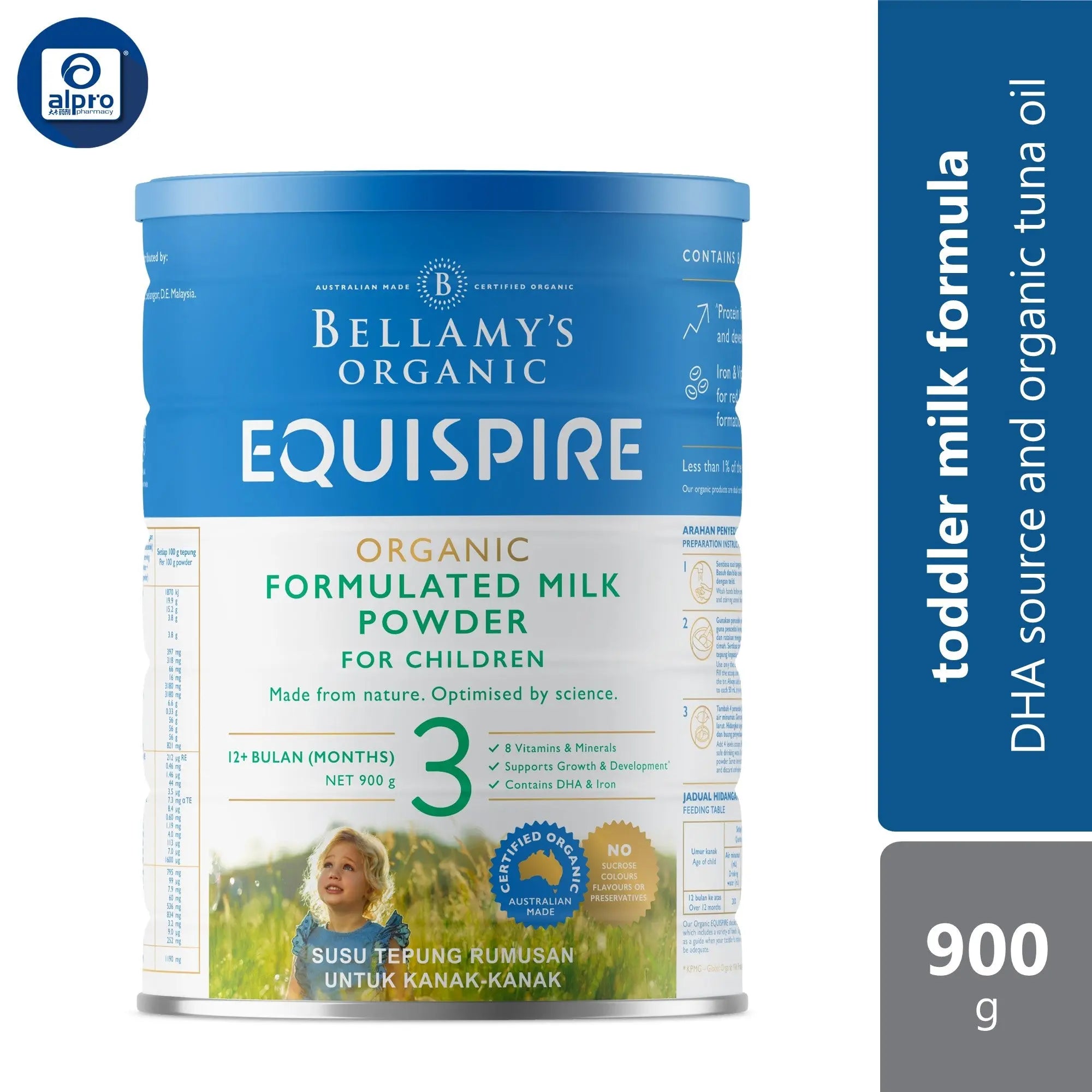 Bellamy's Organic Step 3 Equispire Toddler Milk Drink 900g | Suitable