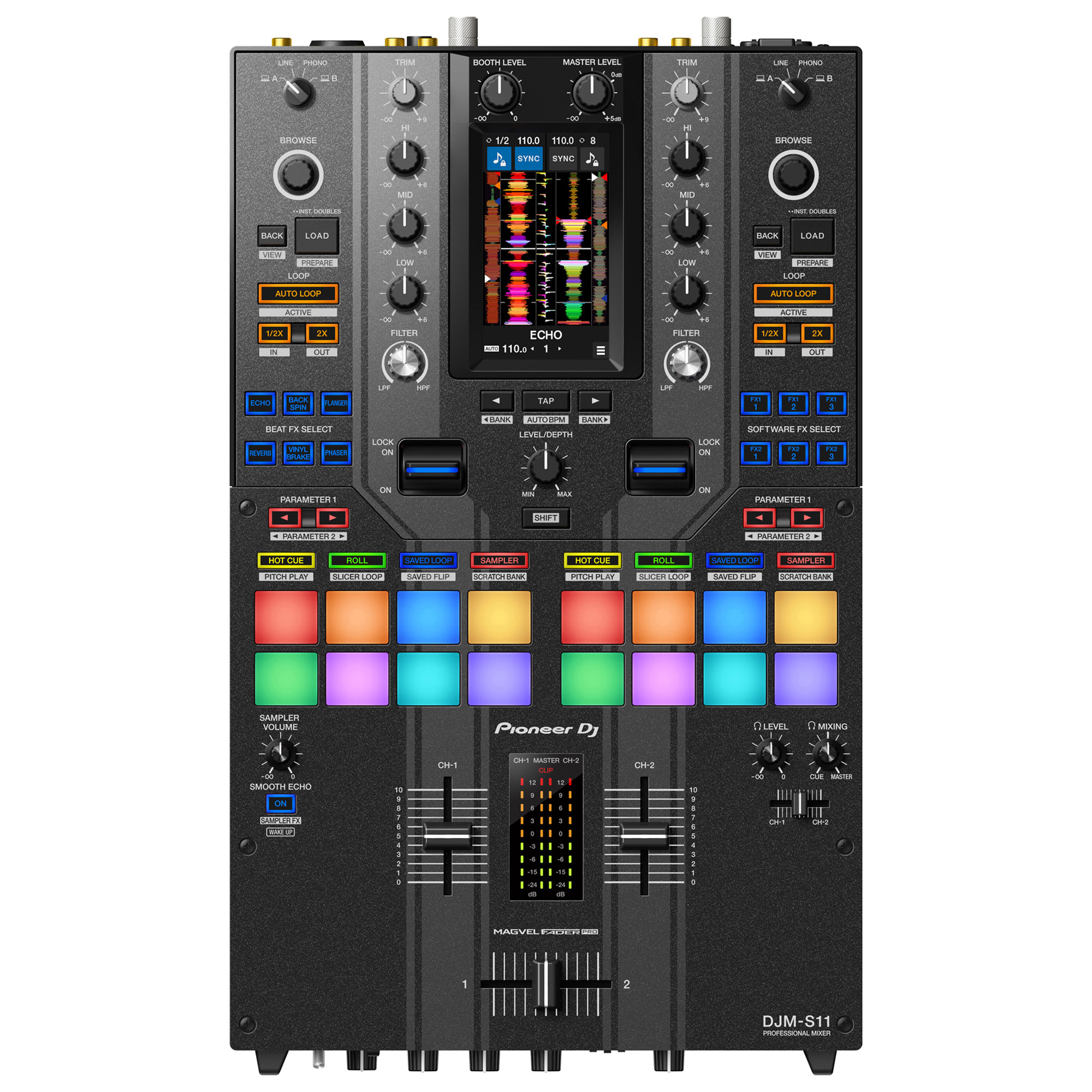 PIONEER DJ DJM-S11 Serato DJ Pro rekordbox Battle Mixer | agiprodj