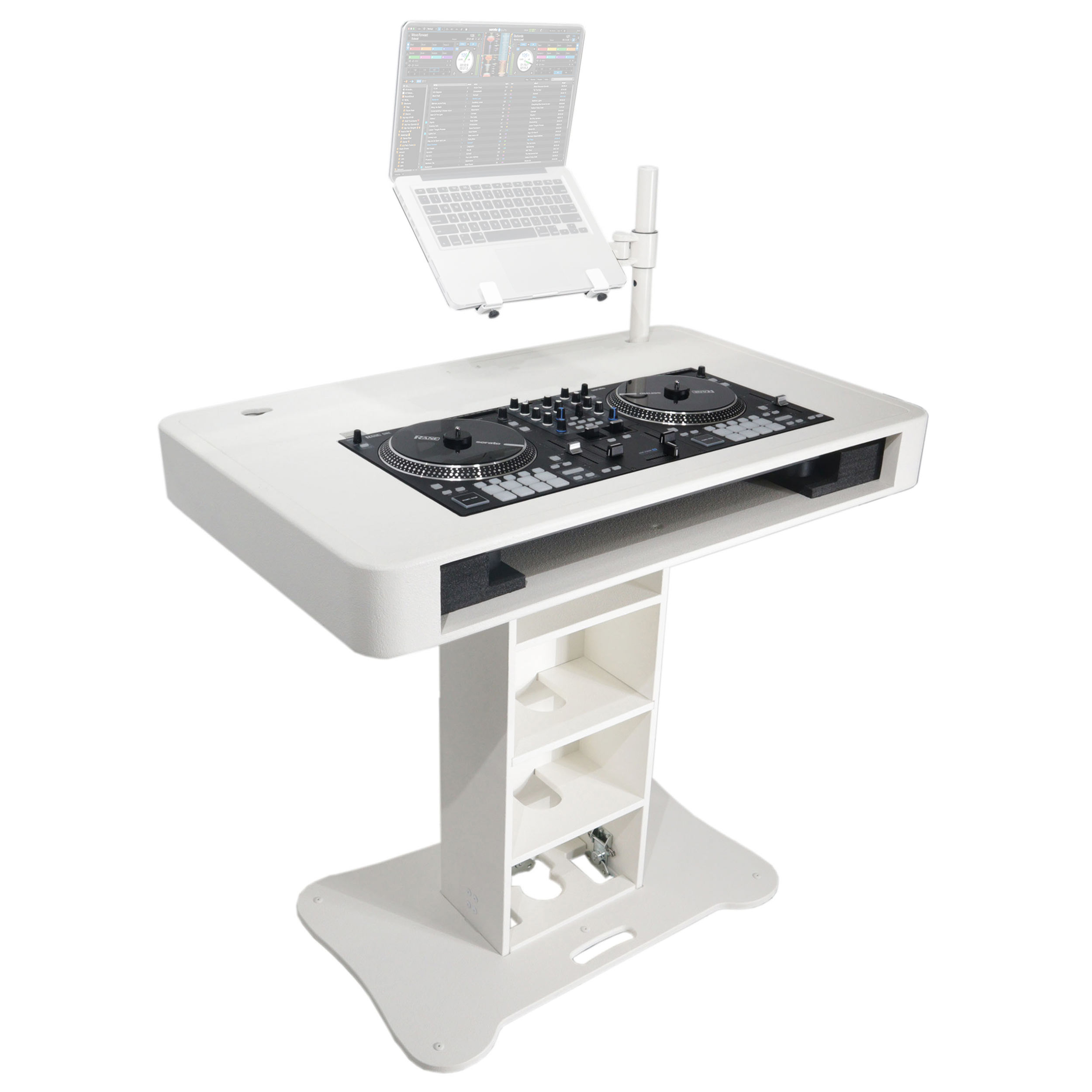 ProX XZF-DJCTWCASE White DJ Control Tower with 2 Road Cases | Agiprodj