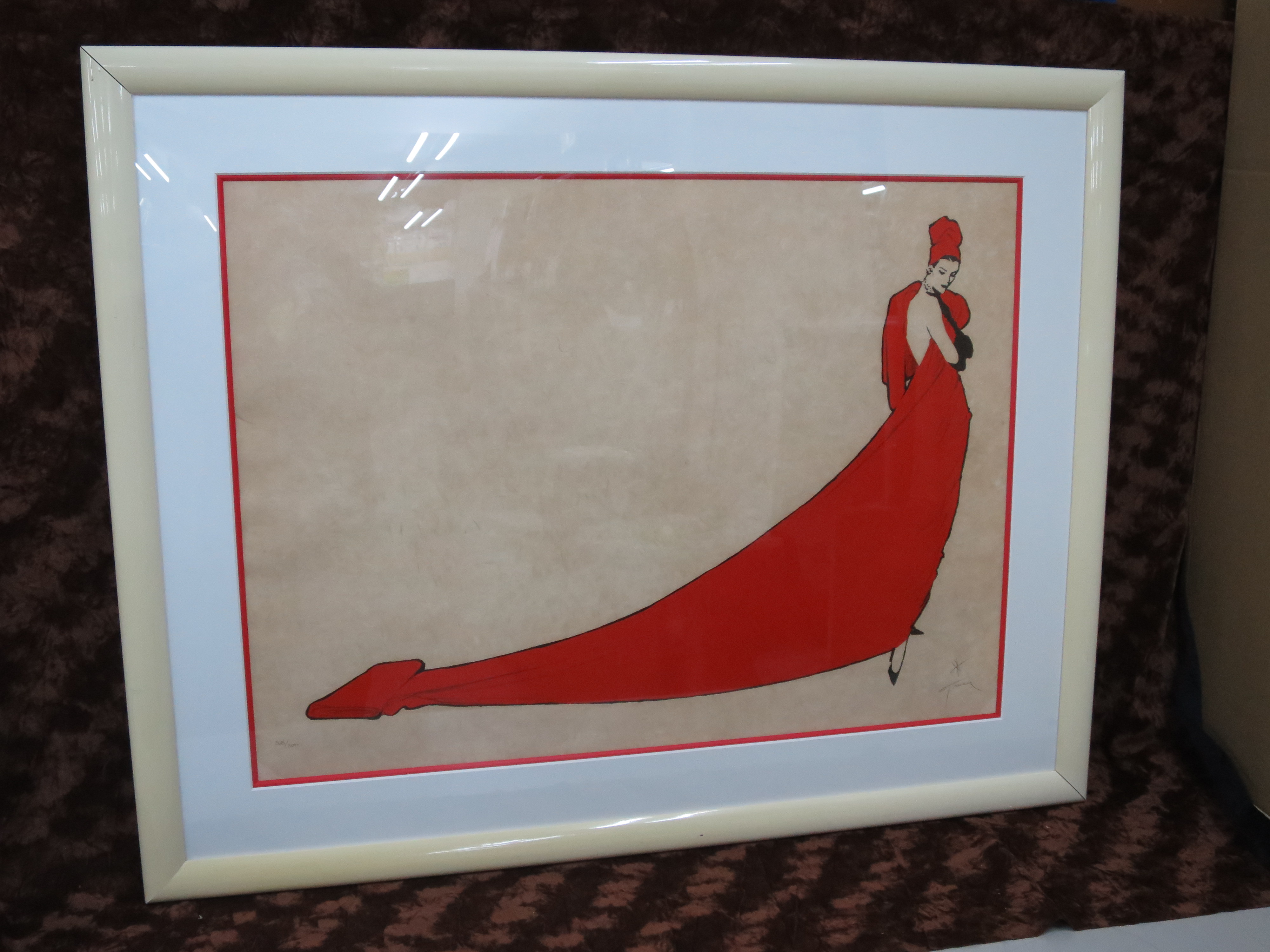 ルネ・グリュオ リトグラフ 赤いドレイプ 買取致しました|愛品館八千代