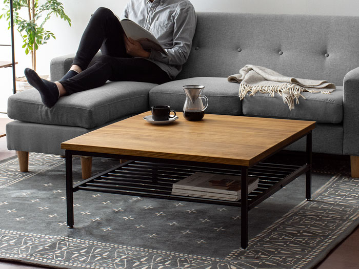 ヴィンテージウッドテーブル Lewis(ルイス) 正方形タイプ 80cm | 家具