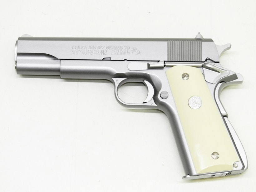 WA] コルトガバメント MkIV シリーズ70 オールシルバー ガスブロー