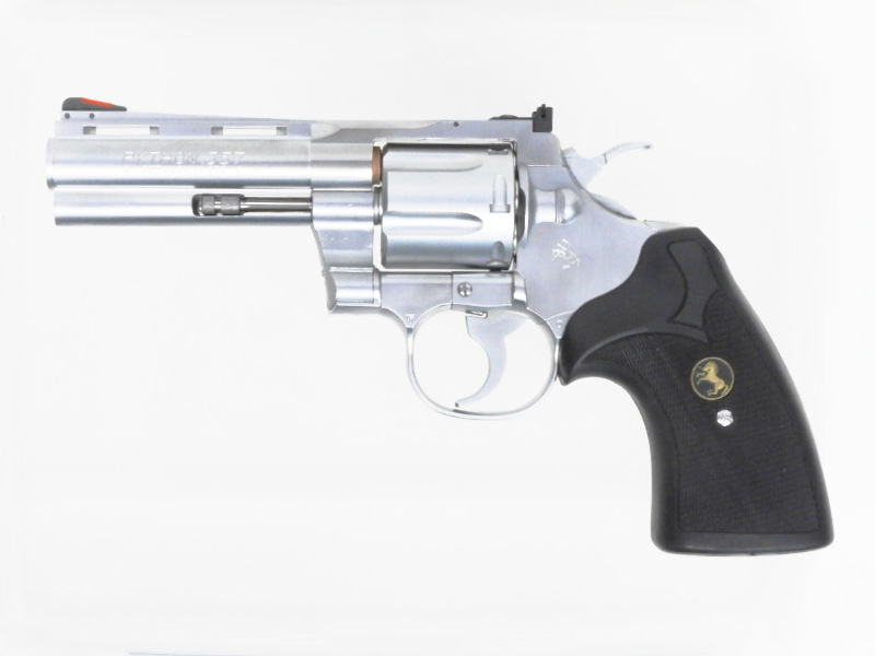 コクサイ コルトパイソン357マグナム4インチ シルバー ガスリボルバー