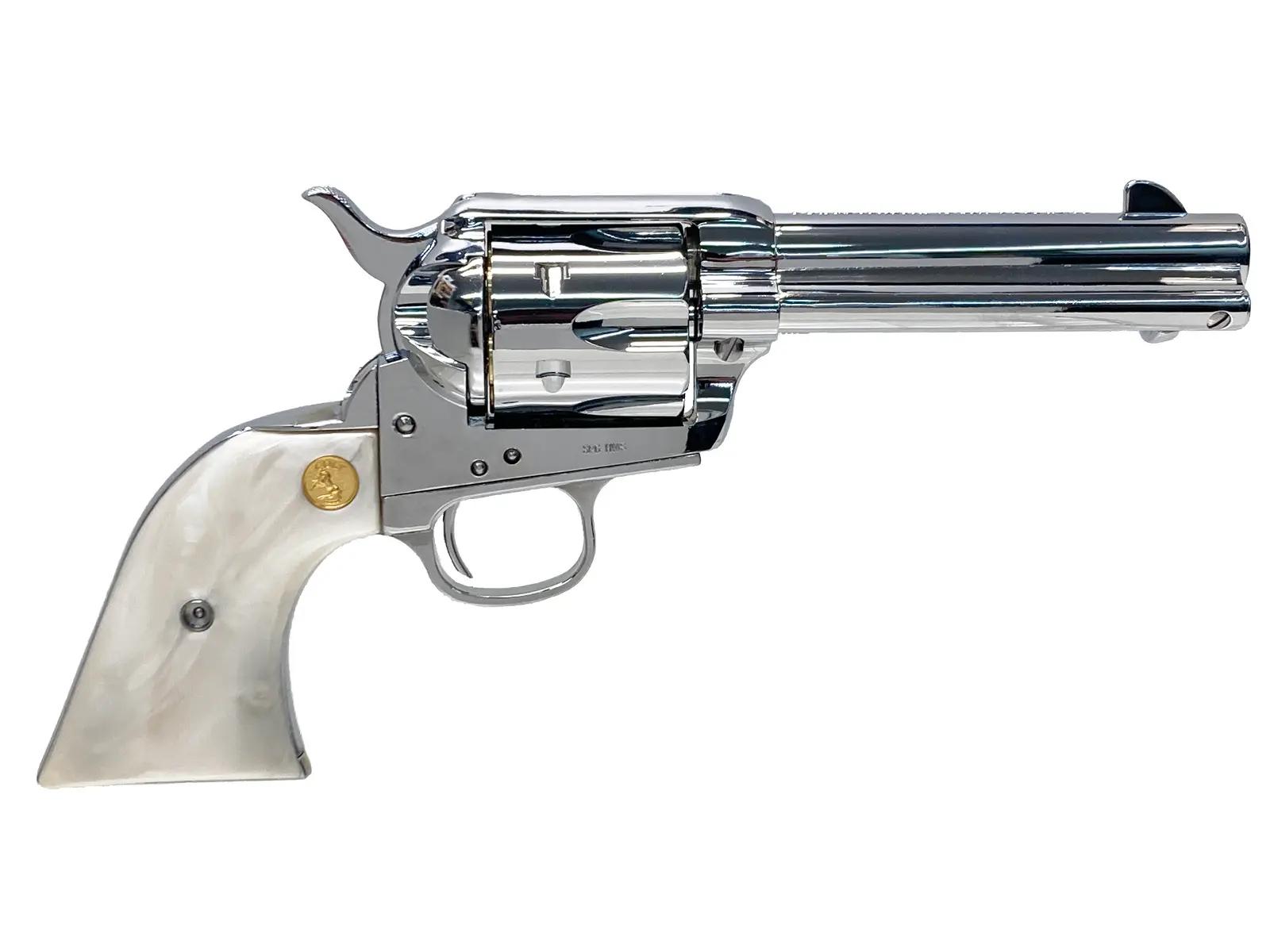 HWS] コルトSAA.45 シビリアン オールシルバー 発火モデルガン 銃口