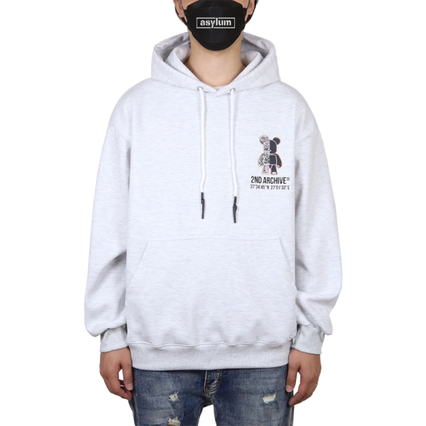 レインボーに光るリフレクターベアーフーディ HOODIE 25FW2ND021