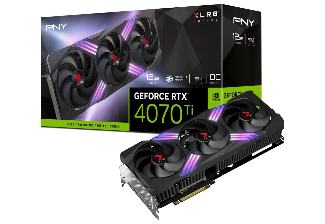PNY GeForce RTX 4070 Ti 12GB XLR8 Gaming VERTO EPIC-X ARGB OC 3FAN