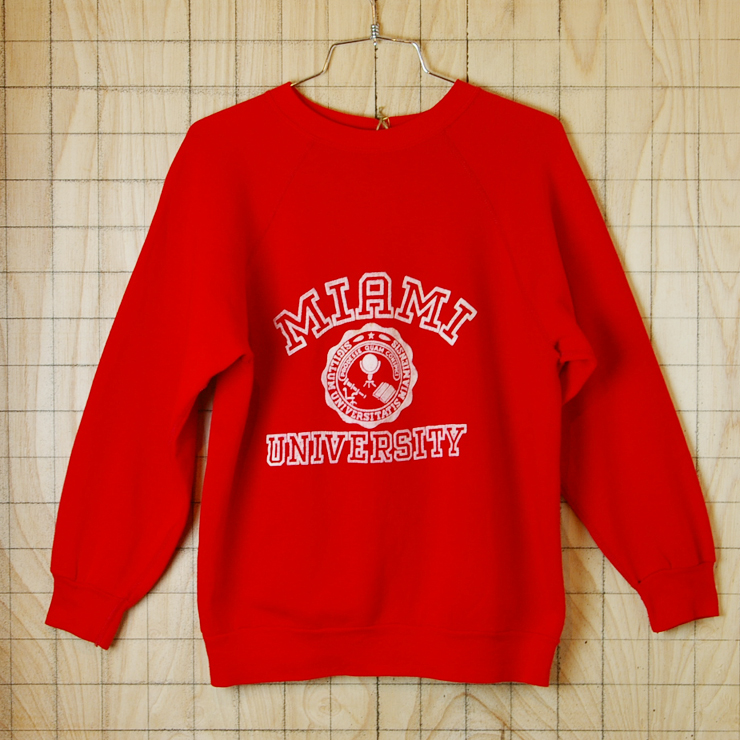 ビンテージ】アメリカ古着MAIAMI UNIVERSITY(マイアミ大学)レッド(赤