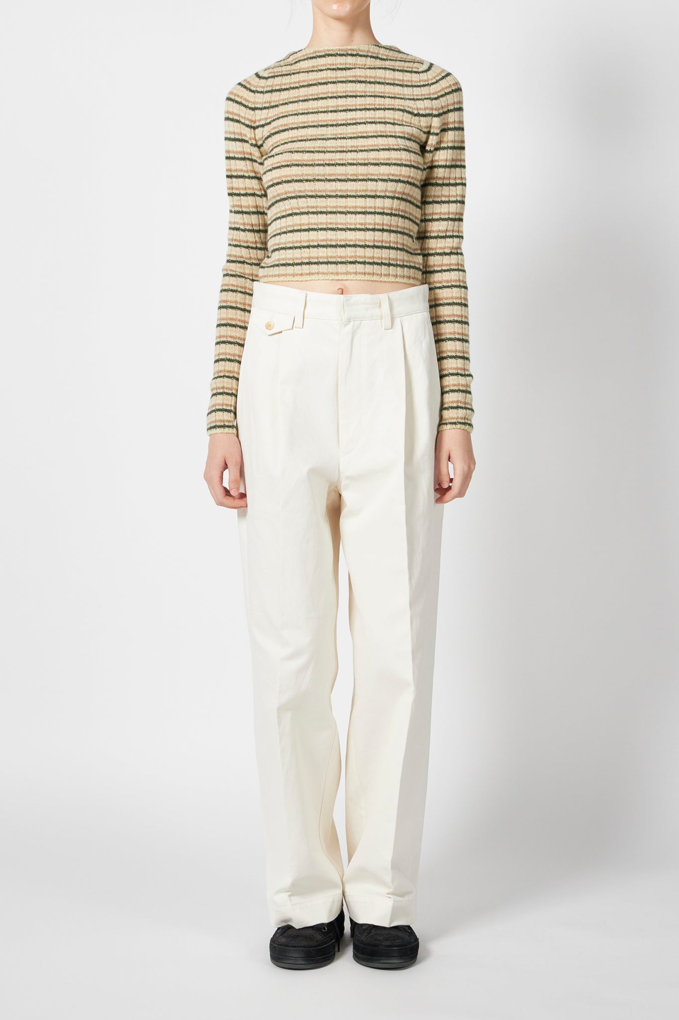 SHETLAND WOOL CASHMERE RIB KNIT BOAT-NECK P/O – ATELIERMO