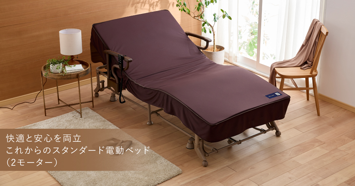 収納式 電動リクライニングベッド （2モーター）AX-BE722｜ブランド