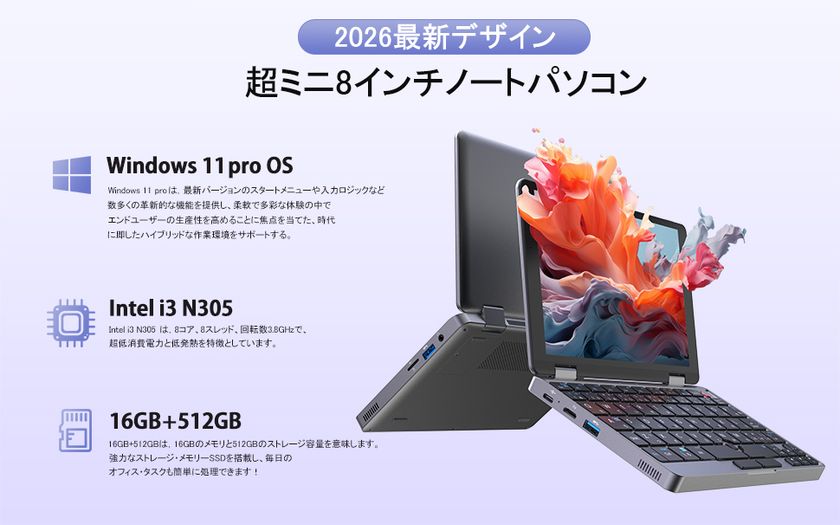 新製品発売] 8インチPC「ChibiGEAR」登場！ 高性能なIntel N305
