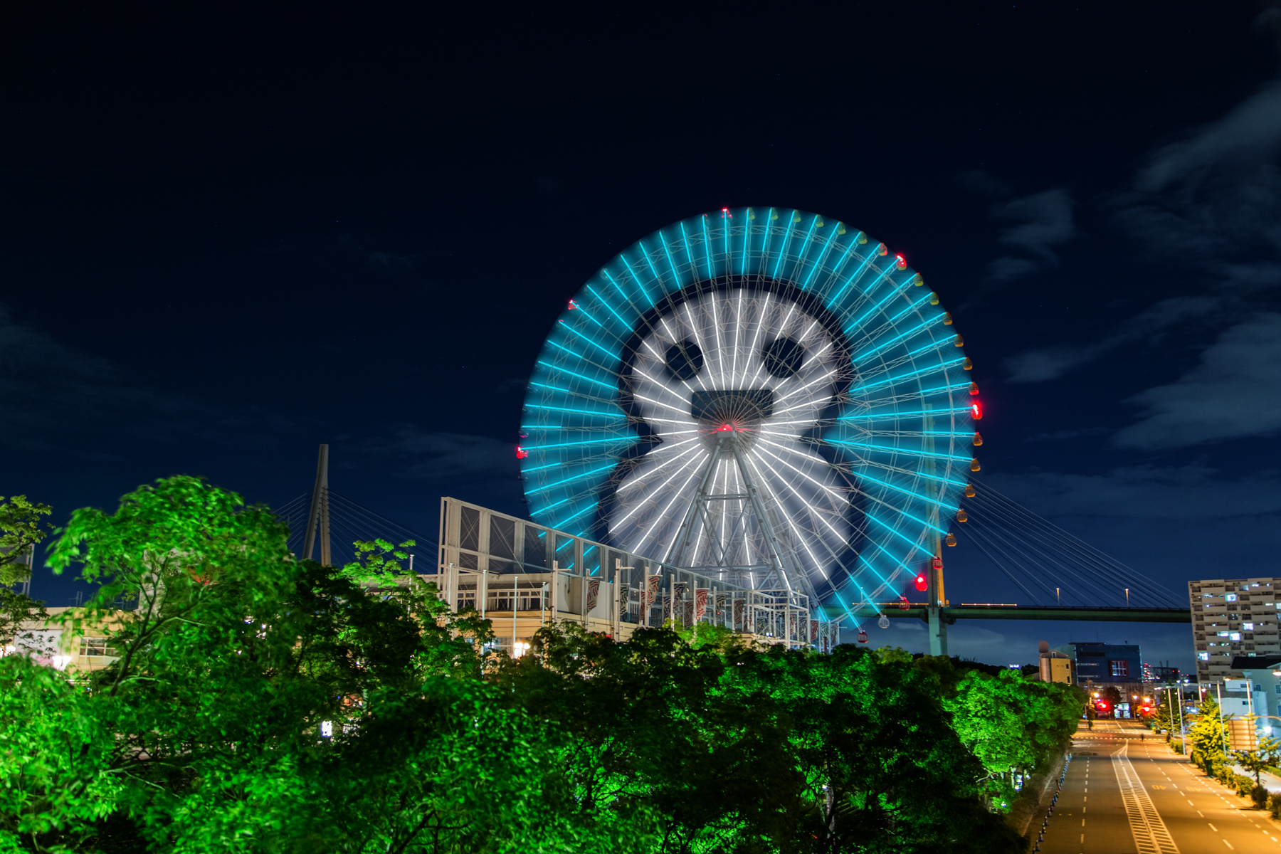 大阪『天保山大観覧車』、世界初手法のライトアップリニューアル完成