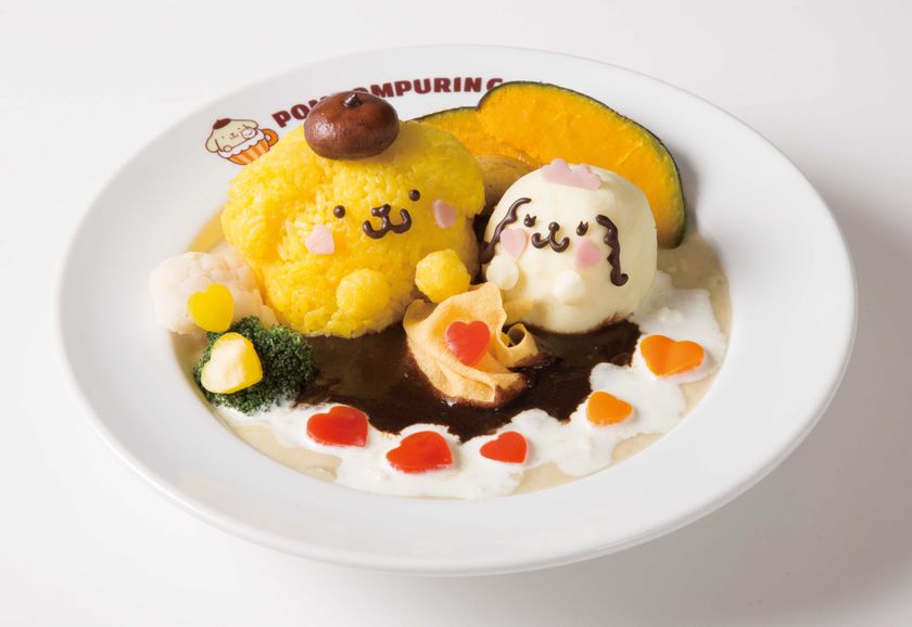 ポムポムプリンカフェ 原宿＞ プリンとマカロンのバレンタイン