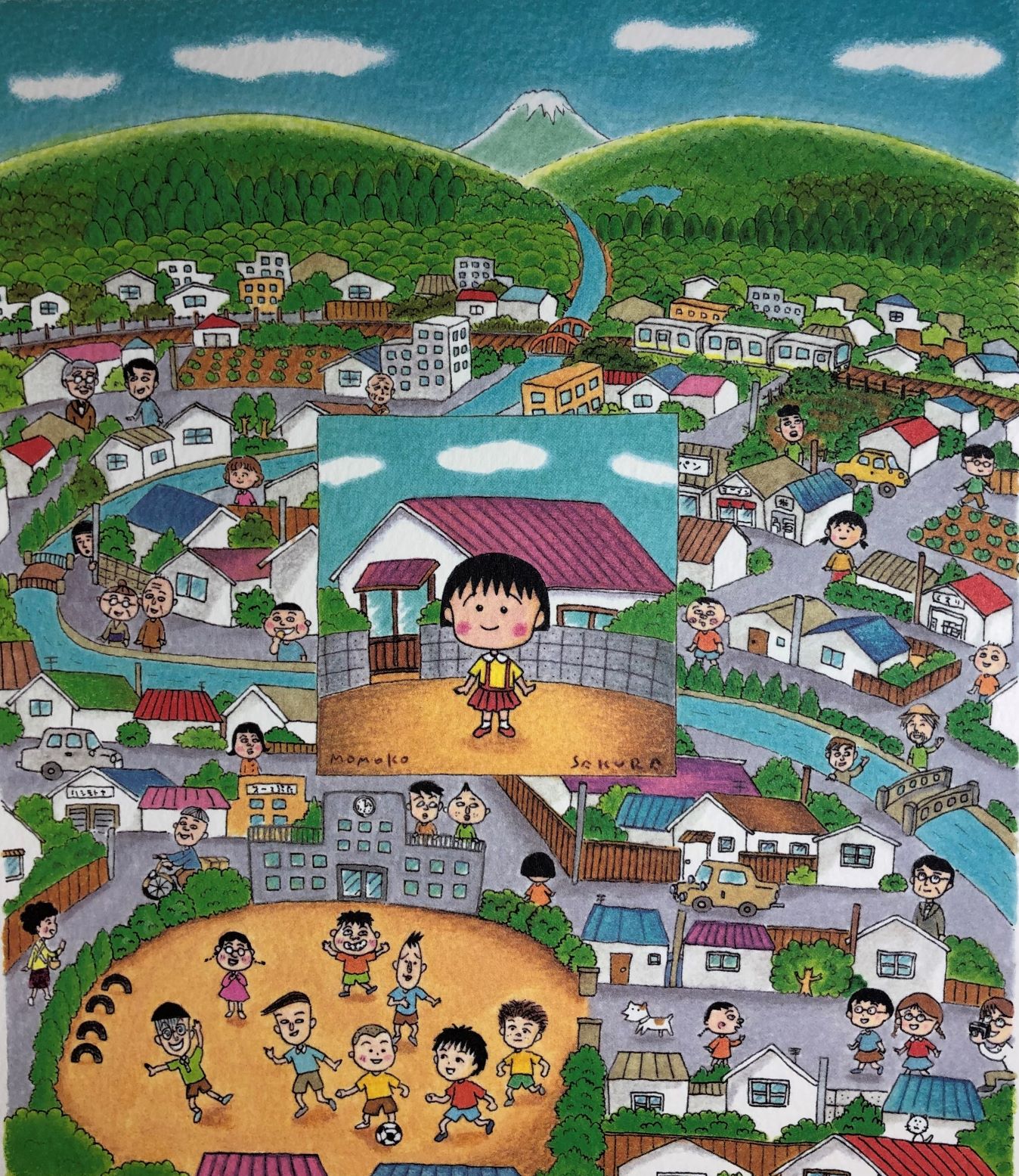 ドリームプラザ、さくらももこさんの複製画を「ちびまる子ちゃん」の