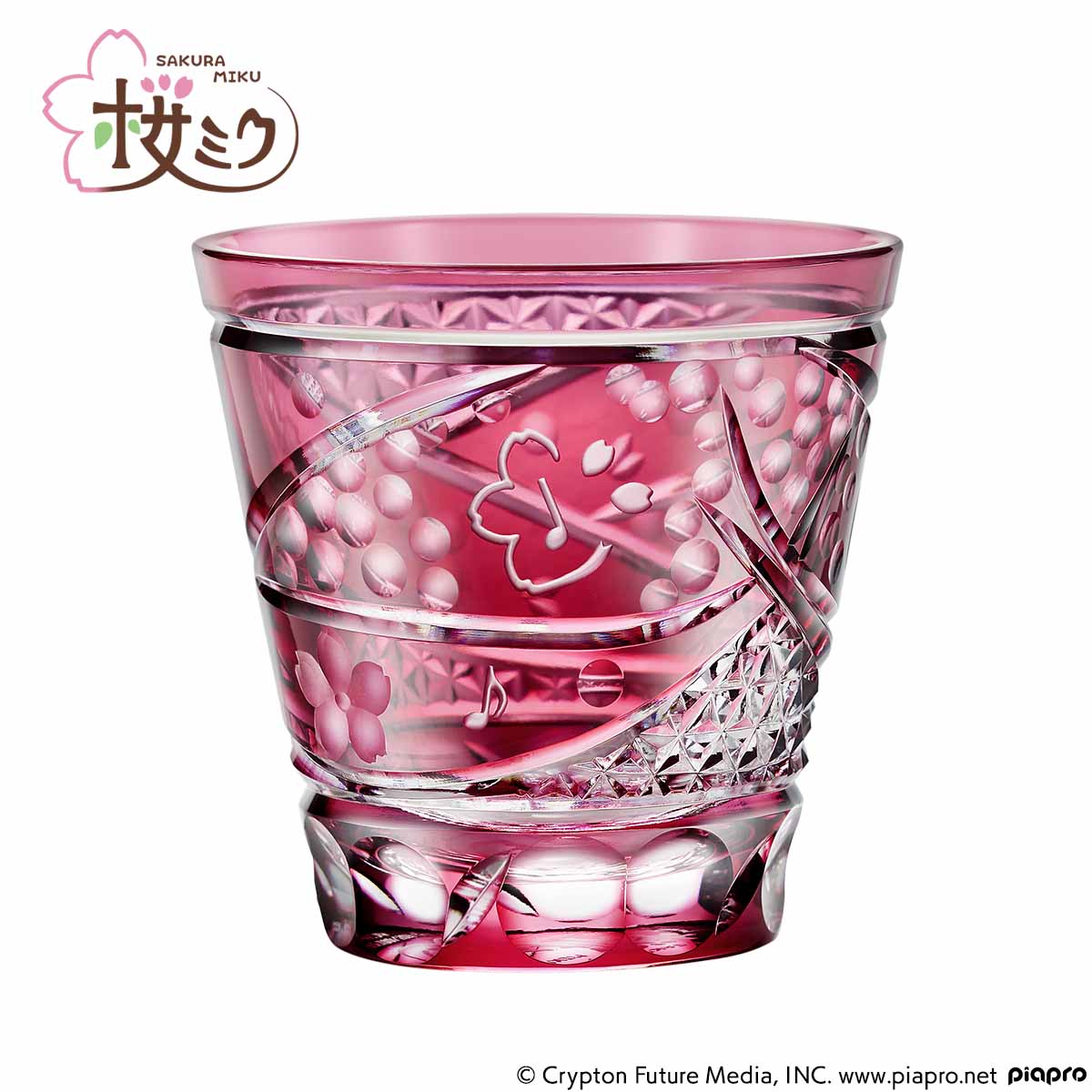 大好評を博した『初音ミク』と江戸切子コラボの第二弾！ 『桜ミク』を