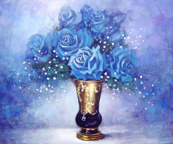 青薔薇1」 by せお離都｜Artmeter｜暮らしを彩るアートが、きっと見つかる