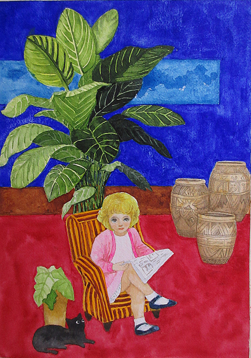 絵】 ☆ 額装 美女と半魚人 ☆ 作家物 裸婦 怪獣 官能写実 西洋美術 絵