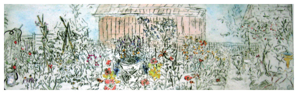 ジョアン・アイザック 絵画 (版画/ジクレー) Garden-July/7月の