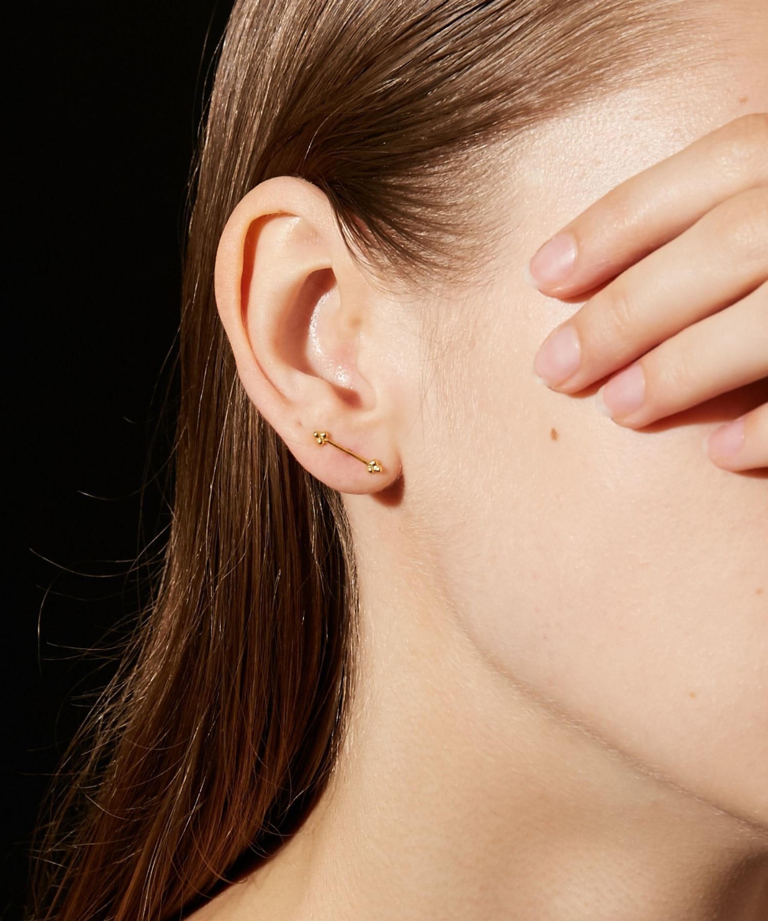 ancient] double grape bar stud pierced earring｜ARTIDA OUD（アル