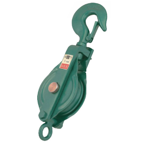 強力型滑車 一車スナッチ(ベケット付)フック型 175×1S ※取寄せ品